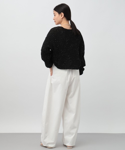 A part by（アパートバイ）の「≪追加2≫スパンコールVネックカーディガン（カーディガン/ボレロ・レディース・グレー/ブラック/ライトベージュ・FREE）」の18枚目の写真