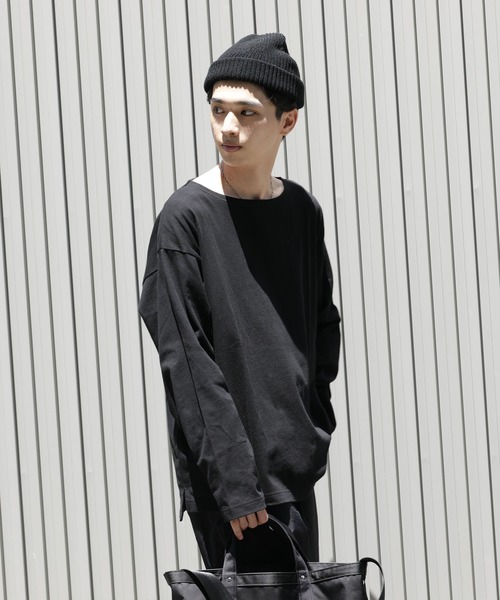 meltum(メルタム)の「【販売終了】BASIC BASQUE SHIRT L/S / ベーシックバスクシャツ ロングスリーブ(Tシャツ/カットソー・メンズ・ブラック・LARGE/MEDIUM)」の7枚目の写真