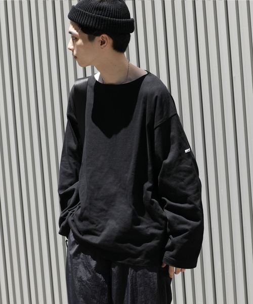 meltum(メルタム)の「【販売終了】BASIC BASQUE SHIRT L/S / ベーシックバスクシャツ ロングスリーブ(Tシャツ/カットソー・メンズ・ブラック・LARGE/MEDIUM)」の8枚目の写真