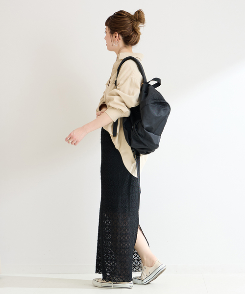 B.C STOCK（ベーセーストック）の「フラワーシャーリングスカート（スカート・レディース・ホワイト/ブラック・FREE）」の22枚目の写真