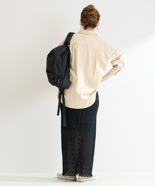 B.C STOCK（ベーセーストック）の「フラワーシャーリングスカート（スカート・レディース・ホワイト/ブラック・FREE）」の21枚目の写真