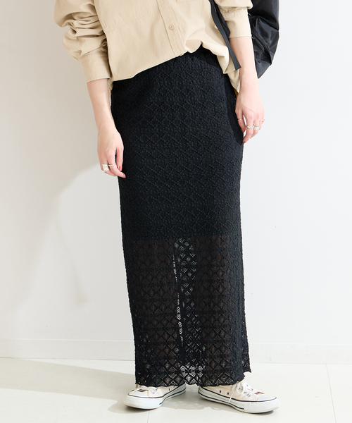 B.C STOCK（ベーセーストック）の「フラワーシャーリングスカート（スカート・レディース・ホワイト/ブラック・FREE）」の19枚目の写真