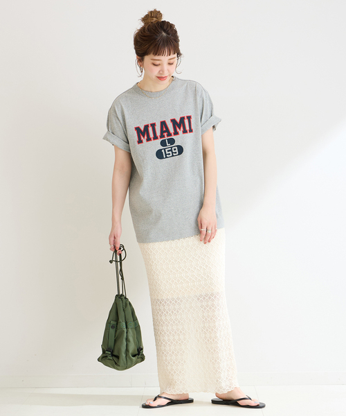 B.C STOCK（ベーセーストック）の「フラワーシャーリングスカート（スカート・レディース・ホワイト/ブラック・FREE）」の7枚目の写真