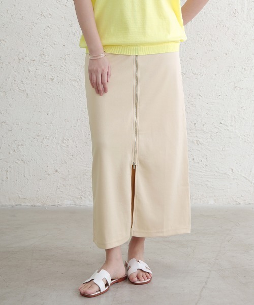 セール】フロントジッパーロングタイトスカート（スカート）｜Doux