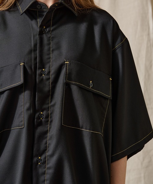 WETTEMPT(ウィテンプト)の「STITCH BALLOON WORK SHIRT /ステッチバルーンワークシャツ(シャツ/ブラウス・メンズ・ダークグレー/ネイビー/ブラック・SMALL/LARGE/MEDIUM)」の13枚目の写真