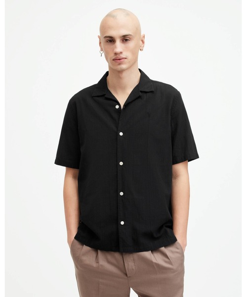 ALLSAINTS(オールセインツ)の「VALLEY RAMSKULL RELAXED FIT SHIRT | VALLEY ラムスカル リラックス フィット シャツ(シャツ/ブラウス・メンズ・ブラック・XS/XL/S/M/L)」の1枚目の写真