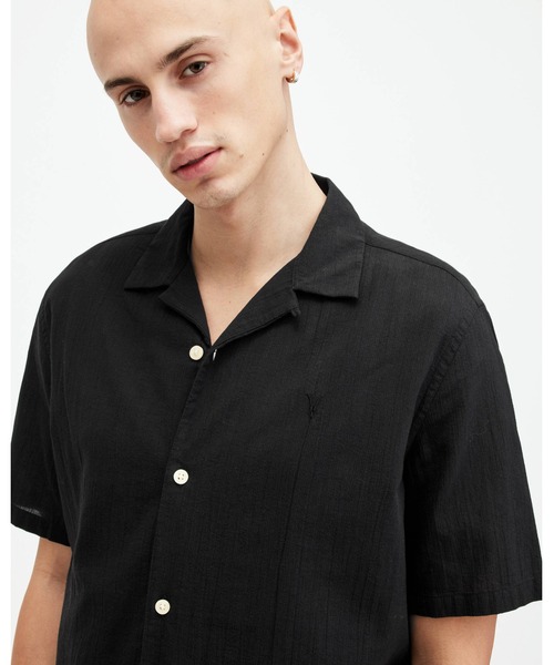 ALLSAINTS(オールセインツ)の「VALLEY RAMSKULL RELAXED FIT SHIRT | VALLEY ラムスカル リラックス フィット シャツ(シャツ/ブラウス・メンズ・ブラック・XS/XL/S/M/L)」の4枚目の写真