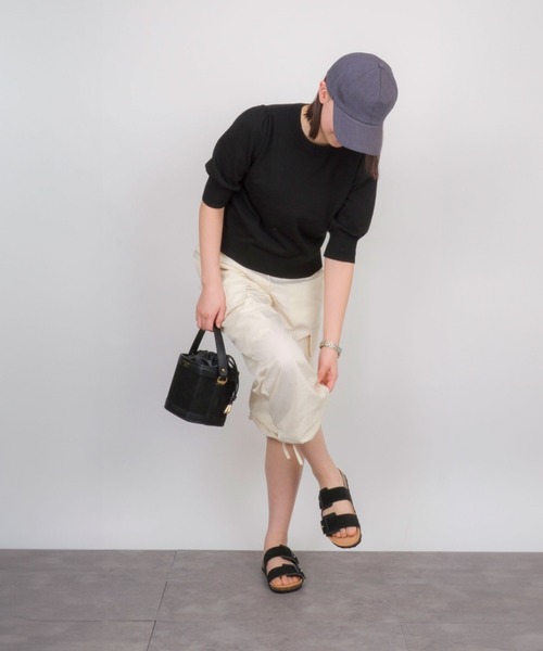 CHRISTIAN VILLA（クリスチャンヴィラ）の「【CHRISTIAN VILLA/クリスチャンヴィラ】バケツバッグ　巾着バッグ　2WAY（ショルダーバッグ・レディース・ブラック/チャコールグレー・FREE）」の21枚目の写真