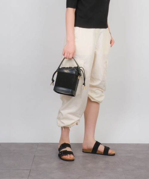 CHRISTIAN VILLA（クリスチャンヴィラ）の「【CHRISTIAN VILLA/クリスチャンヴィラ】バケツバッグ　巾着バッグ　2WAY（ショルダーバッグ・レディース・ブラック/チャコールグレー・FREE）」の19枚目の写真