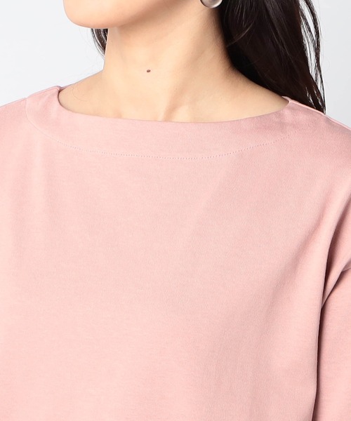 Grand PARK（グランドパーク）の「日本製 デラヴェ天竺 半袖Ｔシャツ　シーズンカラー（Tシャツ/カットソー・レディース・ベージュ/ライトグリーン/ベビーピンク・FREE）」の9枚目の写真