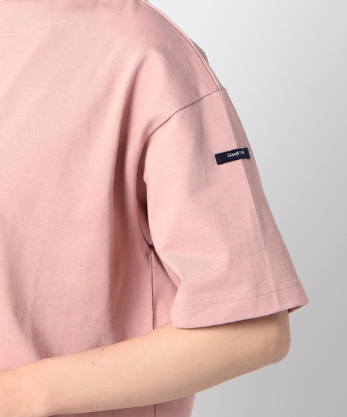 Grand PARK（グランドパーク）の「日本製 デラヴェ天竺 半袖Ｔシャツ　シーズンカラー（Tシャツ/カットソー・レディース・ベージュ/ライトグリーン/ベビーピンク・FREE）」の10枚目の写真