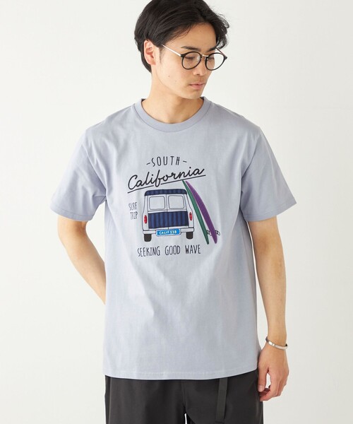 SHIPS Colors(シップス カラーズ)の「SHIPS Colors:パッチワーク プリント TEE◇(Tシャツ/カットソー・メンズ・ライトホワイト/ホワイト/ブルー/ブラック・SMALL/MEDIUM/LARGE/X-LARGE)」の4枚目の写真