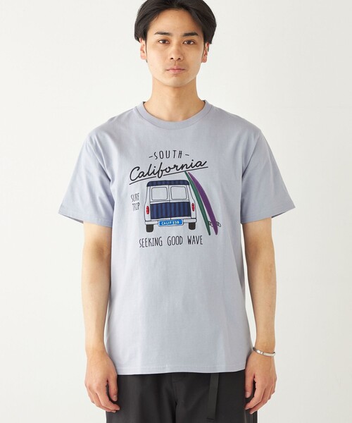 SHIPS Colors(シップス カラーズ)の「SHIPS Colors:パッチワーク プリント TEE◇(Tシャツ/カットソー・メンズ・ライトホワイト/ホワイト/ブルー/ブラック・SMALL/MEDIUM/LARGE/X-LARGE)」の5枚目の写真