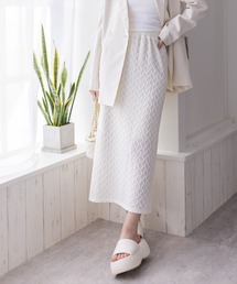 clear | ダブルガーゼウェーブ柄ナロースカート≪2024SS新作≫(スカート)