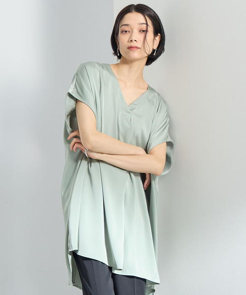 ONE'S TRUE(ワンズトゥルー)の「オーバーシルエットブラウス(シャツ/ブラウス・レディース・オフホワイト/カーキ/ブラック・M/L)」の16枚目の写真