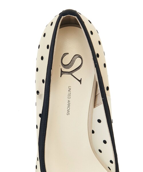 SY UNITED ARROWS（シーユナイテッドアローズ）の「＜SY＞ベルトドットチュール パンプス70●↑（パンプス・レディース・ブラック/ベージュ・22cm/22.5cm/23cm/23.5cm/24cm/24.5cm/25cm）」の8枚目の写真