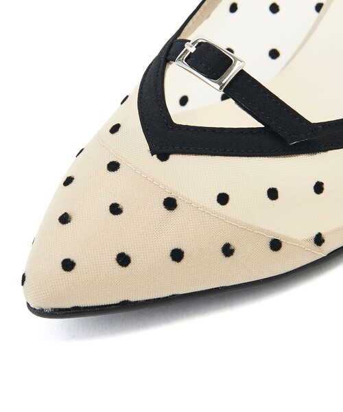 SY UNITED ARROWS（シーユナイテッドアローズ）の「＜SY＞ベルトドットチュール パンプス70●↑（パンプス・レディース・ブラック/ベージュ・22cm/22.5cm/23cm/23.5cm/24cm/24.5cm/25cm）」の9枚目の写真