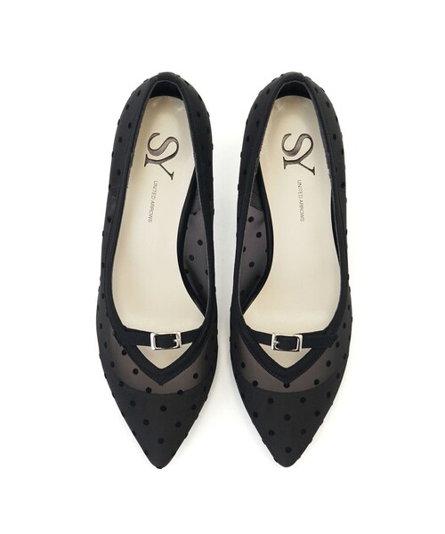 SY UNITED ARROWS（シーユナイテッドアローズ）の「＜SY＞ベルトドットチュール パンプス70●↑（パンプス・レディース・ブラック/ベージュ・22cm/22.5cm/23cm/23.5cm/24cm/24.5cm/25cm）」の11枚目の写真