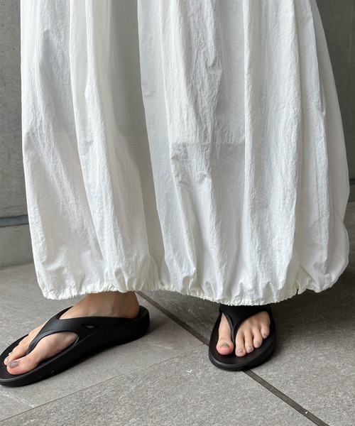 andme(アンドミー)の「ナイロンタフタティアードフレアスカート(スカート・レディース・ブラック/オフホワイト/グレー/ライトグリーン・M/L)」の10枚目の写真