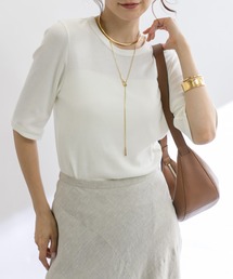 RIVE DROITE | テレコ５分袖Tシャツ(Tシャツ/カットソー)