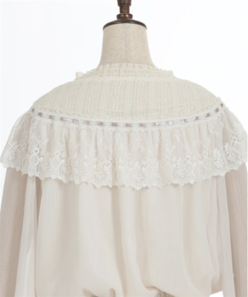 axes femme（アクシーズファム）の「チュールレースシアートップス（T