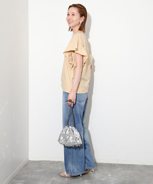 SLOBE IENA（スローブイエナ）の「SLOBE IENA スパンコール巾着バッグ（ハンドバッグ・レディース・シルバー・FREE）」の12枚目の写真