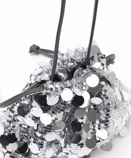 SLOBE IENA（スローブイエナ）の「SLOBE IENA スパンコール巾着バッグ（ハンドバッグ・レディース・シルバー・FREE）」の20枚目の写真