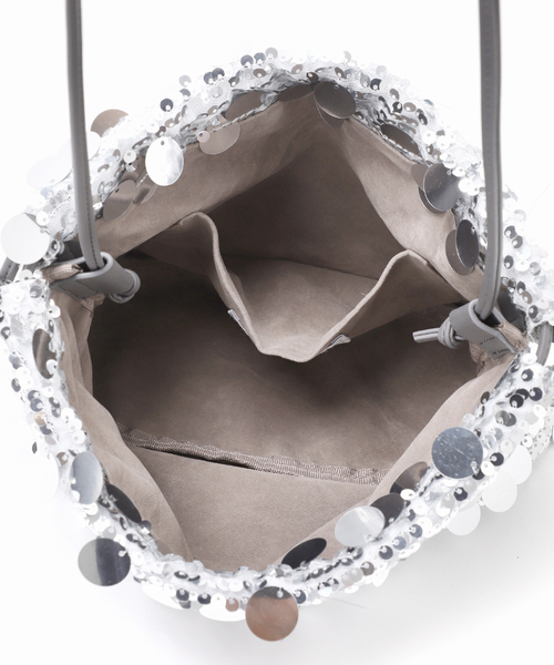 SLOBE IENA（スローブイエナ）の「SLOBE IENA スパンコール巾着バッグ（ハンドバッグ・レディース・シルバー・FREE）」の22枚目の写真