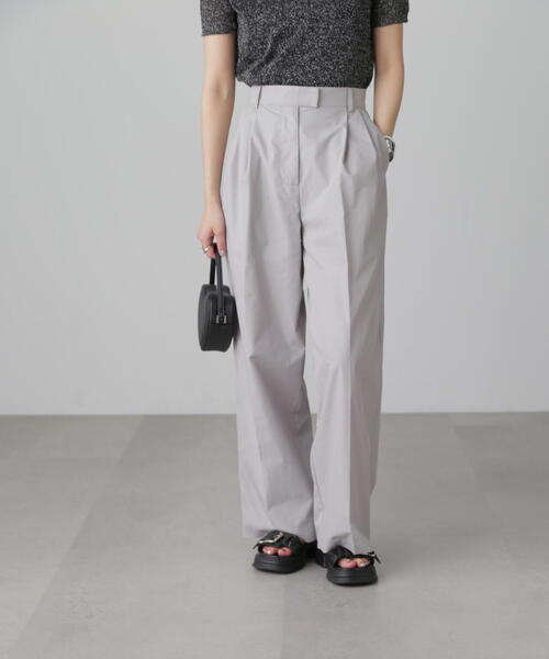 FREE'S MART（フリーズマート）の「◆＜セットアップ対応＞2タックワイドパンツ（その他パンツ・レディース・グレー/ホワイト・MEDIUM/SMALL）」の4枚目の写真