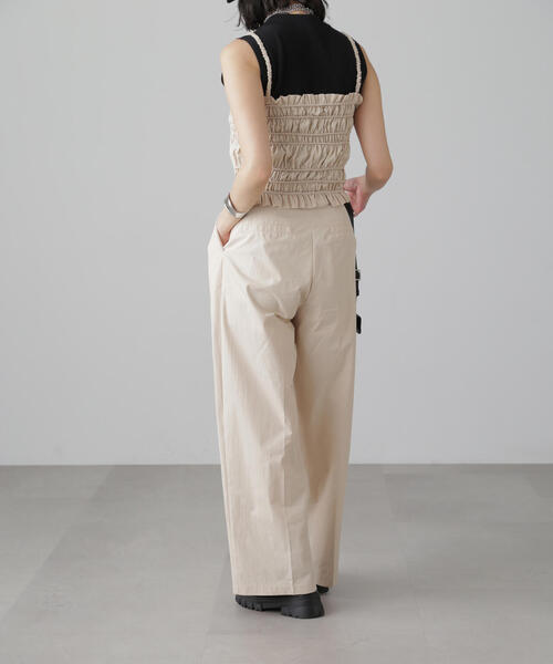 FREE'S MART（フリーズマート）の「◆＜セットアップ対応＞2タックワイドパンツ（その他パンツ・レディース・グレー/ホワイト・MEDIUM/SMALL）」の12枚目の写真