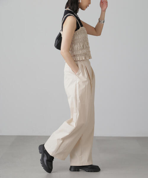 FREE'S MART（フリーズマート）の「◆＜セットアップ対応＞2タックワイドパンツ（その他パンツ・レディース・グレー/ホワイト・MEDIUM/SMALL）」の13枚目の写真