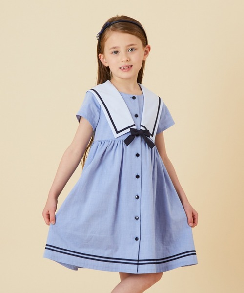 CHOPIN 襟付きネイビー ワンピース 110cm CHOPIN（ショパン）の「【KIDS】BIGセーラー襟ワンピース（ワンピース