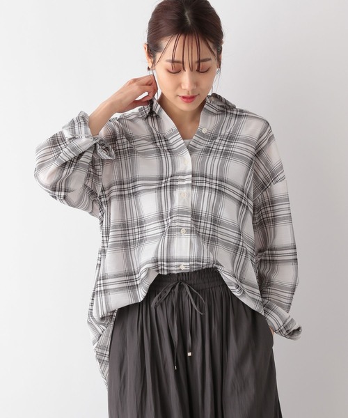 GLOBAL WORK（グローバルワーク）の「シアーチェックシャツ