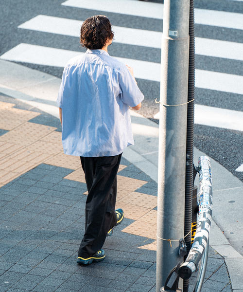 417 EDIFICE（フォーワンセブンエディフィス）の「サッカー ワイドイージーパンツ（スラックス・メンズ・ブラック/ベージュ・MEDIUM/LARGE）」の5枚目の写真