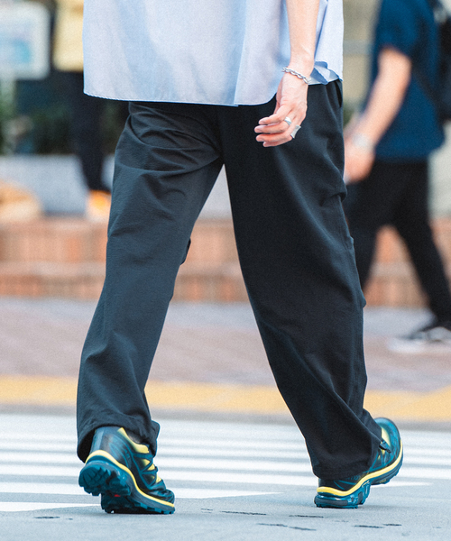 417 EDIFICE（フォーワンセブンエディフィス）の「サッカー ワイドイージーパンツ（スラックス・メンズ・ブラック/ベージュ・MEDIUM/LARGE）」の9枚目の写真