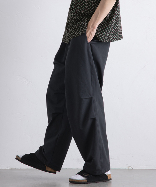 417 EDIFICE（フォーワンセブンエディフィス）の「サッカー ワイドイージーパンツ（スラックス・メンズ・ブラック/ベージュ・MEDIUM/LARGE）」の10枚目の写真