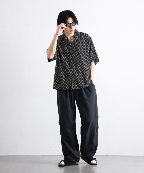 417 EDIFICE（フォーワンセブンエディフィス）の「サッカー ワイドイージーパンツ（スラックス・メンズ・ブラック/ベージュ・MEDIUM/LARGE）」の11枚目の写真