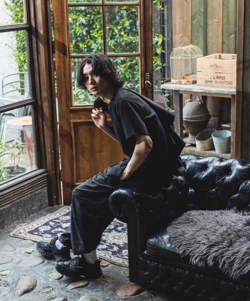 417 EDIFICE（フォーワンセブンエディフィス）の「サッカー ワイドイージーパンツ（スラックス・メンズ・ブラック/ベージュ・MEDIUM/LARGE）」の16枚目の写真