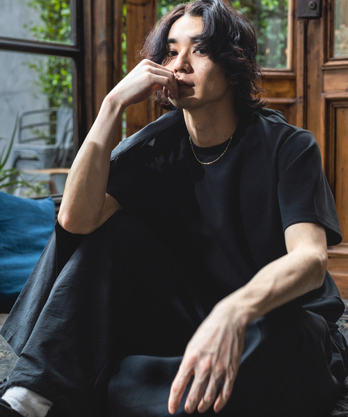 417 EDIFICE（フォーワンセブンエディフィス）の「サッカー ワイドイージーパンツ（スラックス・メンズ・ブラック/ベージュ・MEDIUM/LARGE）」の20枚目の写真