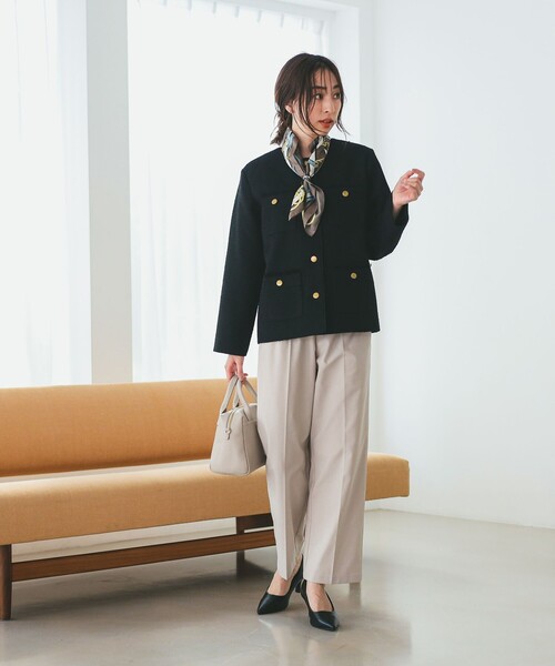 B:MING by BEAMS(ビーミングバイビームス)の「【4サイズ展開】スタイルフリー ワイド パンツ(XS~L)(スラックス・レディース・ライトグレー/ブラウン/ブラック/チャコールグレー・X-SMALL/SMALL/MEDIUM/LARGE)」の5枚目の写真