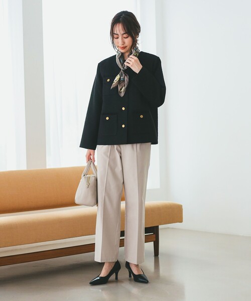 B:MING by BEAMS(ビーミングバイビームス)の「【4サイズ展開】スタイルフリー ワイド パンツ(XS~L)(スラックス・レディース・ライトグレー/ブラウン/ブラック/チャコールグレー・X-SMALL/SMALL/MEDIUM/LARGE)」の8枚目の写真