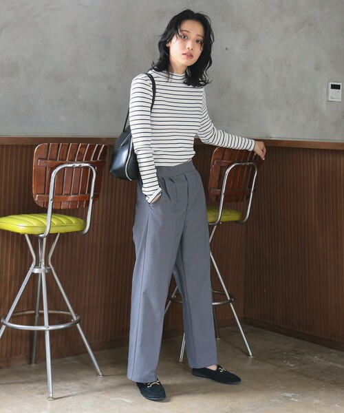 B:MING by BEAMS(ビーミングバイビームス)の「【4サイズ展開】スタイルフリー ワイド パンツ(XS~L)(スラックス・レディース・ライトグレー/ブラウン/ブラック/チャコールグレー・X-SMALL/SMALL/MEDIUM/LARGE)」の15枚目の写真