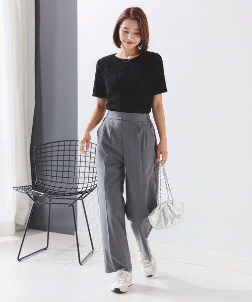 B:MING by BEAMS(ビーミングバイビームス)の「【4サイズ展開】スタイルフリー ワイド パンツ(XS~L)(スラックス・レディース・ライトグレー/ブラウン/ブラック/チャコールグレー・X-SMALL/SMALL/MEDIUM/LARGE)」の21枚目の写真