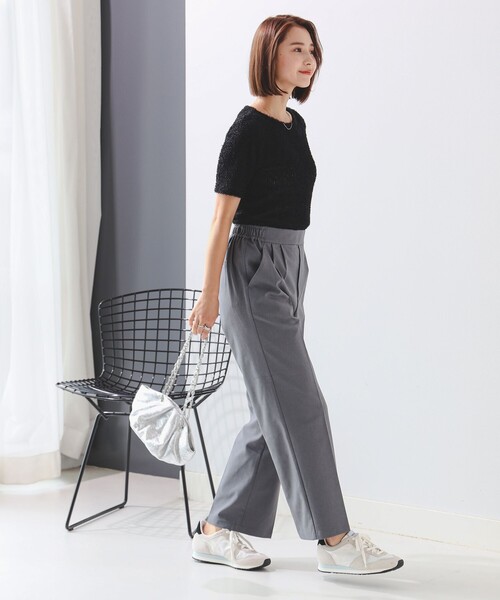 B:MING by BEAMS(ビーミングバイビームス)の「【4サイズ展開】スタイルフリー ワイド パンツ(XS~L)(スラックス・レディース・ライトグレー/ブラウン/ブラック/チャコールグレー・X-SMALL/SMALL/MEDIUM/LARGE)」の22枚目の写真