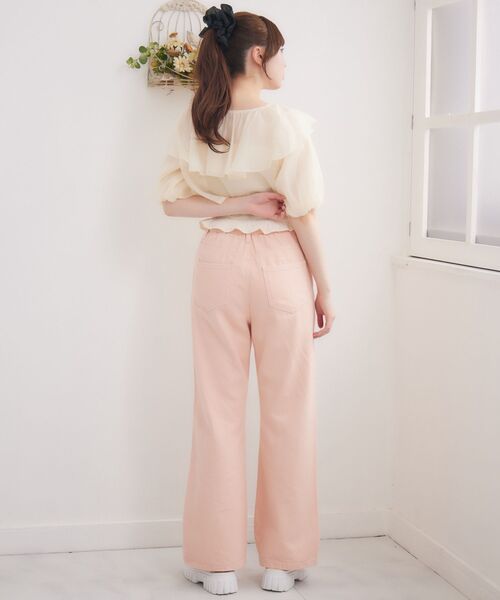 ems excite（エムズエキサイト）の「プレートフリルボレロSET（シャツ/ブラウス・レディース・ブラック/ナチュラル/ブルー・FREE）」の7枚目の写真