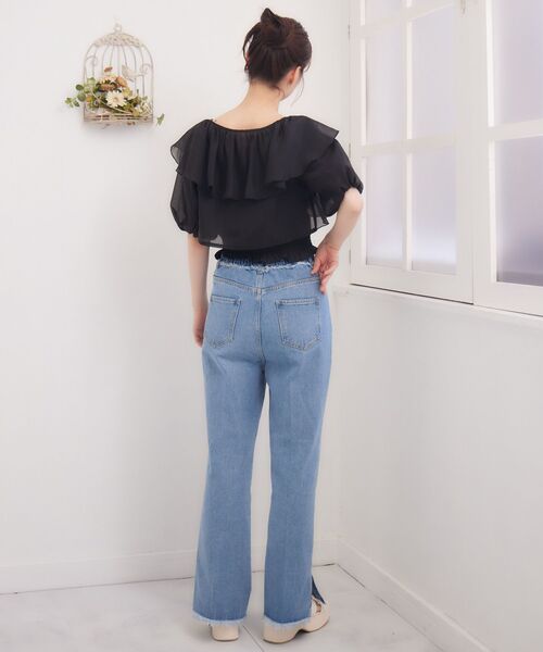 ems excite（エムズエキサイト）の「プレートフリルボレロSET（シャツ/ブラウス・レディース・ブラック/ナチュラル/ブルー・FREE）」の19枚目の写真