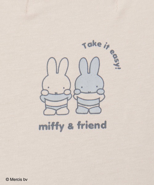 Honeys（ハニーズ）の「ミッフィー／ゆるＴシャツ（Tシャツ/カットソー・レディース・グリーン/ピンク/ホワイト/ベージュ/スミクロ・LL/SS/L/M/S）」の12枚目の写真