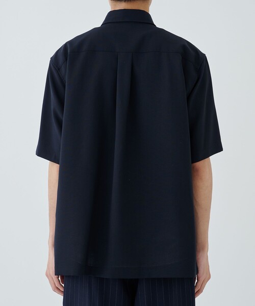 STUDIOUS SELECT(ステュディオスセレクト)の「【IRENISA/イレニサ】STUDIOUS別注 SHORT-SLEEVED SHIRT WITH LEATHER TAB(シャツ/ブラウス・メンズ・ダークネイビー/ダークグレー・2/3)」の20枚目の写真
