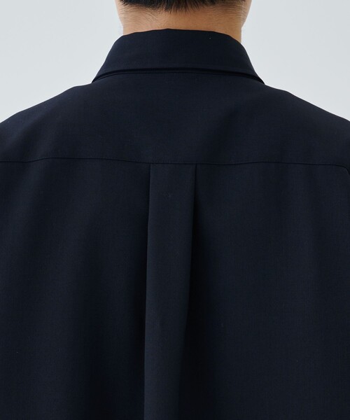 STUDIOUS SELECT(ステュディオスセレクト)の「【IRENISA/イレニサ】STUDIOUS別注 SHORT-SLEEVED SHIRT WITH LEATHER TAB(シャツ/ブラウス・メンズ・ダークネイビー/ダークグレー・2/3)」の10枚目の写真