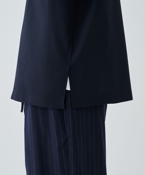 STUDIOUS SELECT(ステュディオスセレクト)の「【IRENISA/イレニサ】STUDIOUS別注 SHORT-SLEEVED SHIRT WITH LEATHER TAB(シャツ/ブラウス・メンズ・ダークネイビー/ダークグレー・2/3)」の11枚目の写真